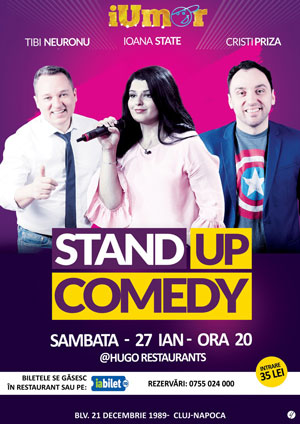 Stand-up comedy cu Tibi Neuronu, Ioana State și Cristi Priză